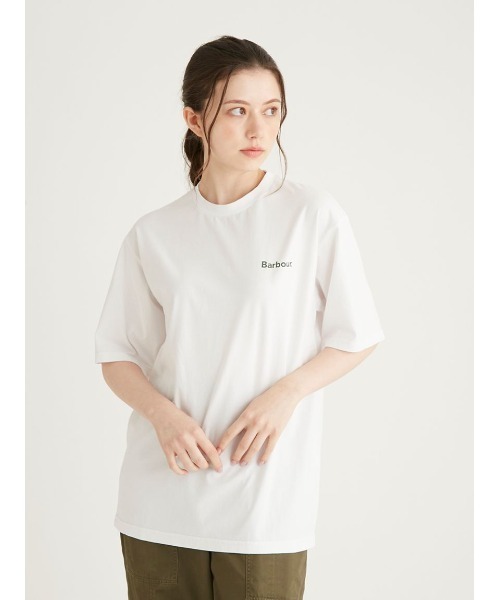 'JAPAN LIMITED' バックプリント ベーシックロゴ Ｔシャツ（オーバーサイズフィット）（Tシャツ/カットソー）｜Barbour（バブアー）