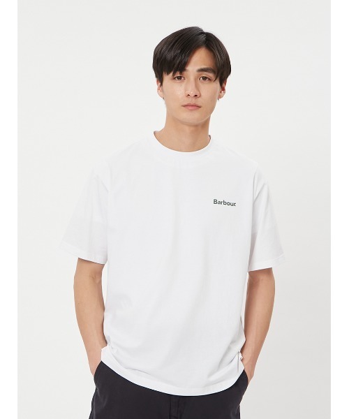 'JAPAN LIMITED' バックプリント ベーシックロゴ Ｔシャツ（オーバーサイズフィット）（Tシャツ/カットソー）｜Barbour（バブアー）