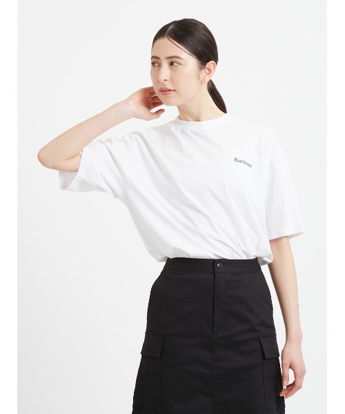 'JAPAN LIMITED' バックプリント ベーシックロゴ Ｔシャツ（オーバーサイズフィット）（Tシャツ/カットソー）｜Barbour（バブアー）