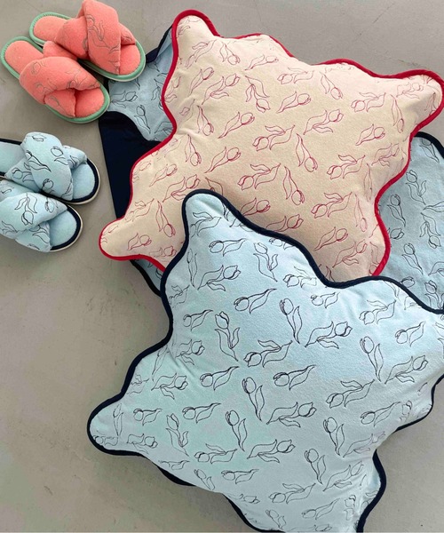 【2024春夏新作】Casselini HOME(キャセリーニ ホーム)パイル刺繍クッションカバー（クッション/クッションカバー）｜Casselini（キャセリーニ） 4,950円