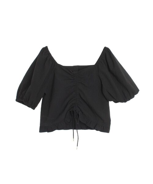 CALNAMUR（カルナムール）の「2WAYギャザーブラウス（シャツ/ブラウス・レディース・ブラック/イエロー/グリーン・FREE）」の2枚目の写真