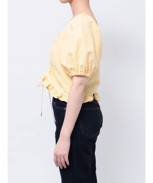 CALNAMUR（カルナムール）の「2WAYギャザーブラウス（シャツ/ブラウス・レディース・ブラック/イエロー/グリーン・FREE）」の8枚目の写真