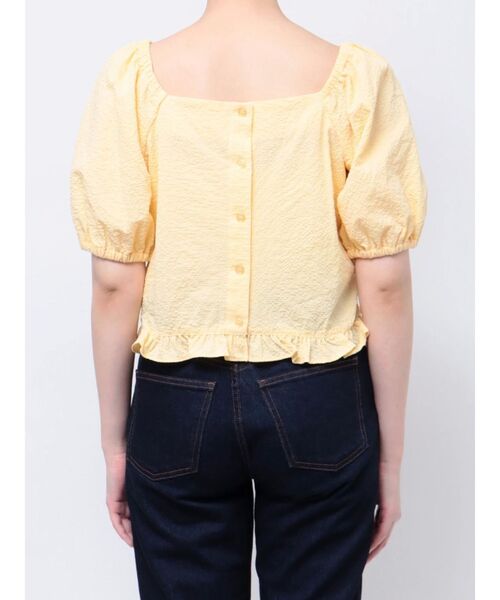 CALNAMUR（カルナムール）の「2WAYギャザーブラウス（シャツ/ブラウス・レディース・ブラック/イエロー/グリーン・FREE）」の9枚目の写真