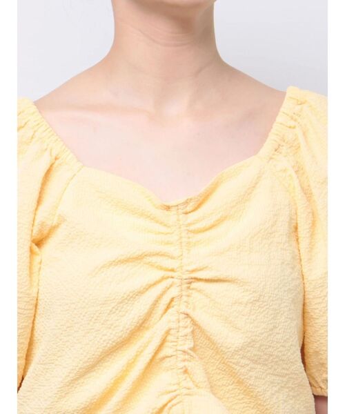 CALNAMUR（カルナムール）の「2WAYギャザーブラウス（シャツ/ブラウス・レディース・ブラック/イエロー/グリーン・FREE）」の10枚目の写真