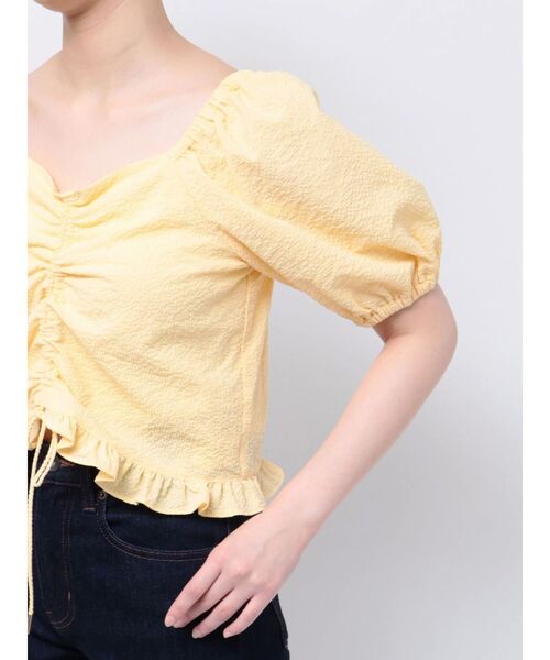 CALNAMUR（カルナムール）の「2WAYギャザーブラウス（シャツ/ブラウス・レディース・ブラック/イエロー/グリーン・FREE）」の11枚目の写真