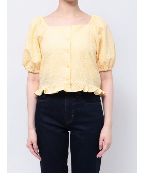 CALNAMUR（カルナムール）の「2WAYギャザーブラウス（シャツ/ブラウス・レディース・ブラック/イエロー/グリーン・FREE）」の15枚目の写真