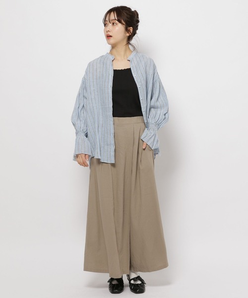 niko and...（ニコアンド）の「レーステレコタンクトップ（タンクトップ・レディース・ブラック/アイボリー/グレー・LARGE/MEDIUM）」の8枚目の写真