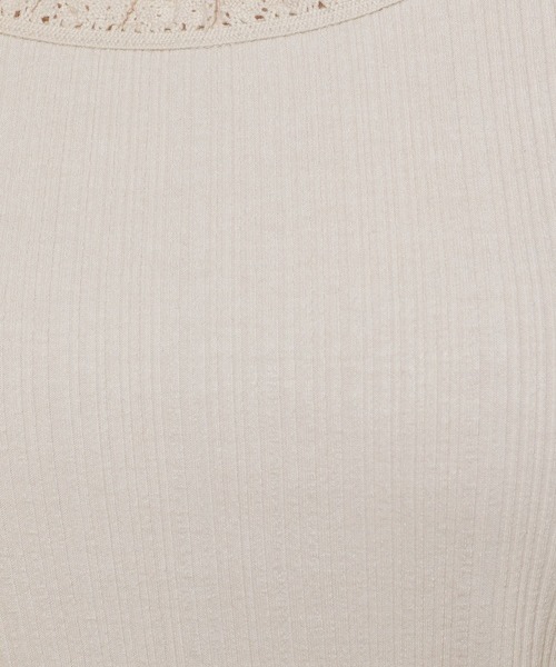 niko and...（ニコアンド）の「レーステレコタンクトップ（タンクトップ・レディース・ブラック/アイボリー/グレー・LARGE/MEDIUM）」の17枚目の写真