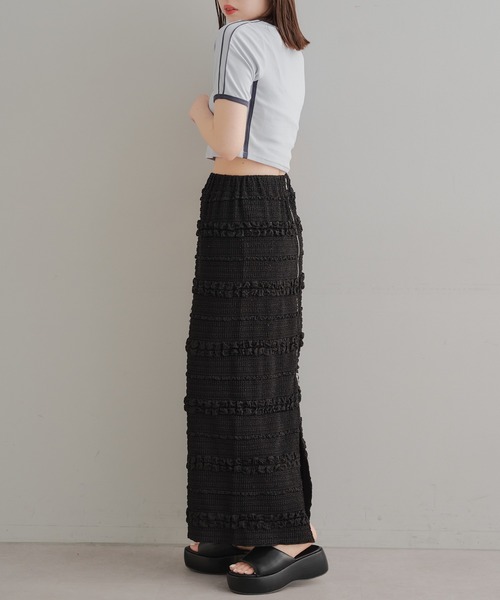 Chico(チコ)の「ライン配色胸刺繍T(Tシャツ/カットソー・レディース・ホワイト/ブルー/ブラック・FREE)」の21枚目の写真