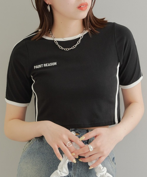 Chico(チコ)の「ライン配色胸刺繍T(Tシャツ/カットソー・レディース・ホワイト/ブルー/ブラック・FREE)」の12枚目の写真