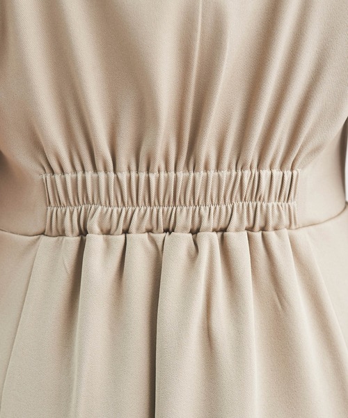 mil（ミル）の「【150㎝前後の小柄さんサイズ】タックキャミワンピース（ワンピース・レディース・グレイッシュベージュ/モカ/ブラック・S/M/XS）」の8枚目の写真