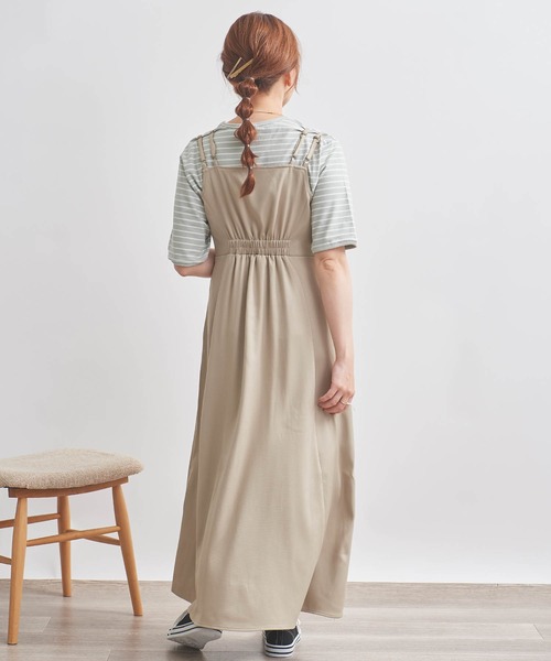mil（ミル）の「【150㎝前後の小柄さんサイズ】タックキャミワンピース（ワンピース・レディース・グレイッシュベージュ/モカ/ブラック・S/M/XS）」の17枚目の写真