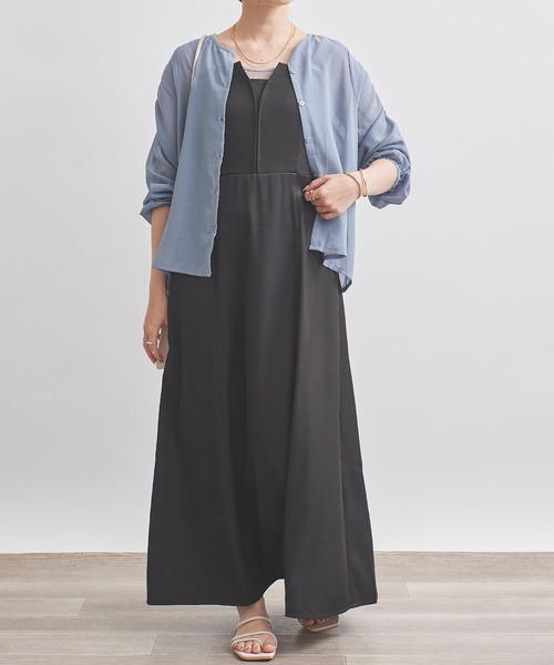 mil（ミル）の「【150㎝前後の小柄さんサイズ】タックキャミワンピース（ワンピース・レディース・グレイッシュベージュ/モカ/ブラック・S/M/XS）」の21枚目の写真