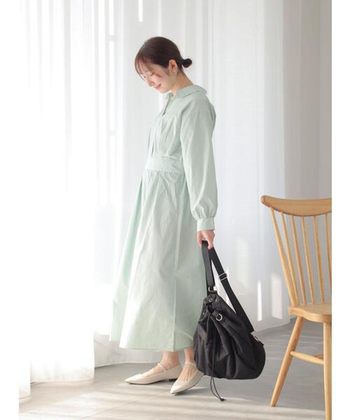 Te chichi TERRASSE（テチチテラス）の「スキッパーシャツワンピース（ワンピース・レディース・ブルー/グリーン/ネイビー・F）」の7枚目の写真
