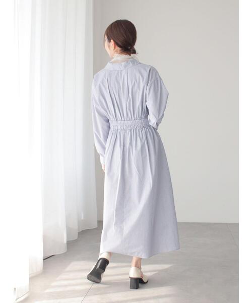 Te chichi TERRASSE（テチチテラス）の「スキッパーシャツワンピース（ワンピース・レディース・ブルー/グリーン/ネイビー・F）」の14枚目の写真