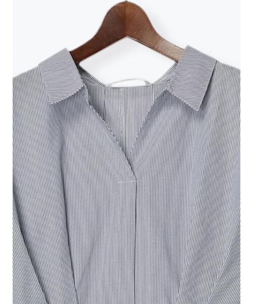 Te chichi TERRASSE（テチチテラス）の「スキッパーシャツワンピース（ワンピース・レディース・ブルー/グリーン/ネイビー・F）」の22枚目の写真