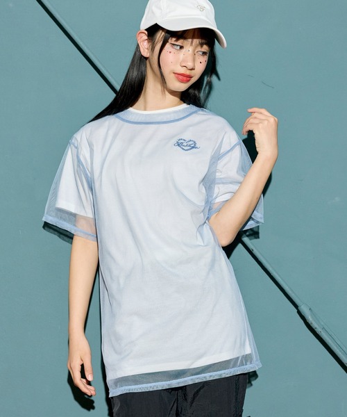BISKEE(ビスキー)の「チュールTシャツ&ビッグTシャツセット(140㎝~160㎝)(Tシャツ/カットソー・キッズ・ブラック/サックスブルー/オフホワイト/ブラック系その他・140cm/150cm/160cm/130cm)」の15枚目の写真