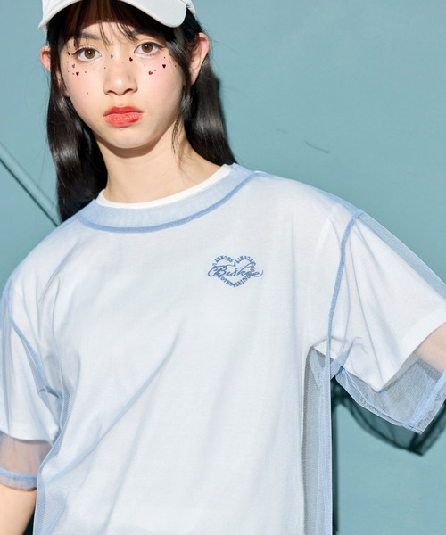 BISKEE(ビスキー)の「チュールTシャツ&ビッグTシャツセット(140㎝~160㎝)(Tシャツ/カットソー・キッズ・ブラック/サックスブルー/オフホワイト/ブラック系その他・140cm/150cm/160cm/130cm)」の9枚目の写真