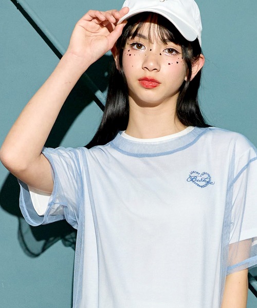 BISKEE(ビスキー)の「チュールTシャツ&ビッグTシャツセット(140㎝~160㎝)(Tシャツ/カットソー・キッズ・ブラック/サックスブルー/オフホワイト/ブラック系その他・140cm/150cm/160cm/130cm)」の13枚目の写真