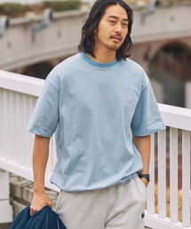 ドロスト ファンクショナルファブリック ビッグシルエット ボーダークルーネック半袖Tシャツ / 抗菌・防臭【THE CRAFT CREW PRODUCTS】