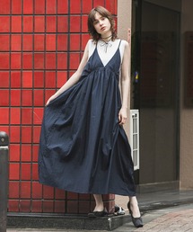 forksy. | 【forksy.】Vネックボリュームギャザーキャミワンピース(ワンピース)