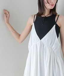 forksy.（フォルクシー）の「【forksy.】Vネックボリュームギャザーキャミワンピース（ワンピース）」