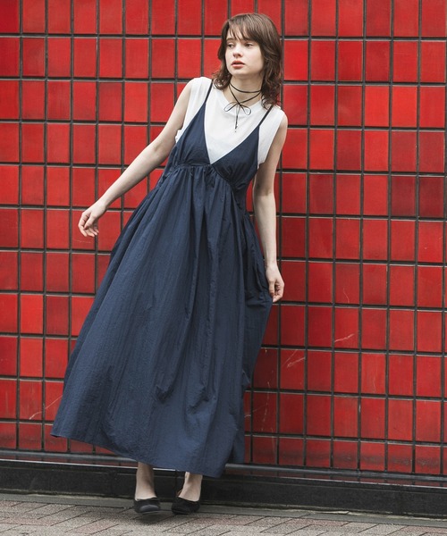 forksy.】Vネックボリュームギャザーキャミワンピース forksy.│MONO