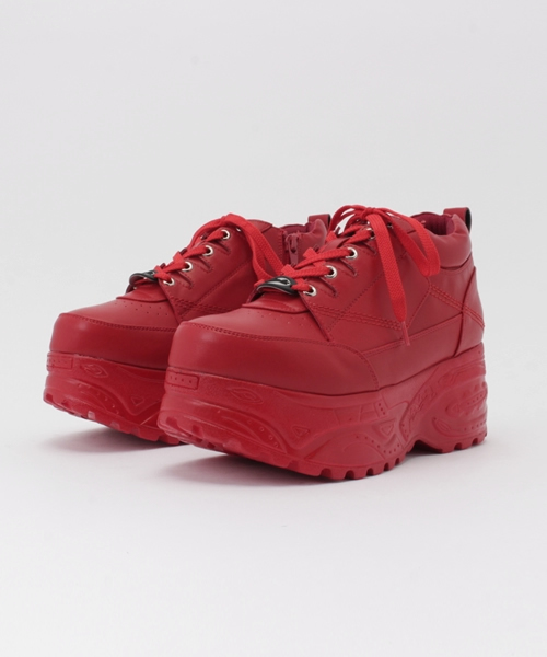 YOSUKE（ヨースケ）の「「YOSUKE/ヨースケ」厚底レースアップスニーカー（スニーカー・レディース・ブラック/ブラック×ホワイト/ホワイト/ブラック系その他/クリアブラック/シルバー/ブルー/レッド/カーキ/グリーン系その他/ライトブルー/ダークグレー・23/24/23.5/22.5/24.5）」の11枚目の写真