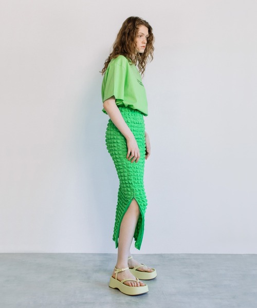 WCJ（ダブルシージェイ）の「ポップコーンスカート（スカート・レディース・グリーン/ライム/ピンク/オレンジ/ブラック・FREE）」の4枚目の写真