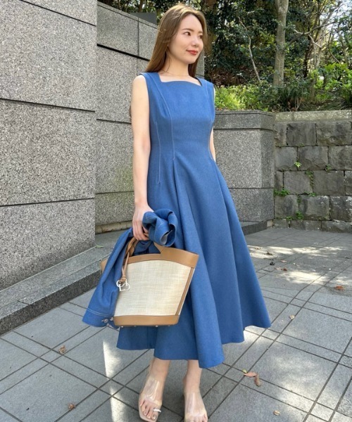 CELFORD(セルフォード)の「スカラカラーノースリーブワンピース(ワンピース・レディース・その他/インディゴブルー/ブルー・38/36/32)」の3枚目の写真