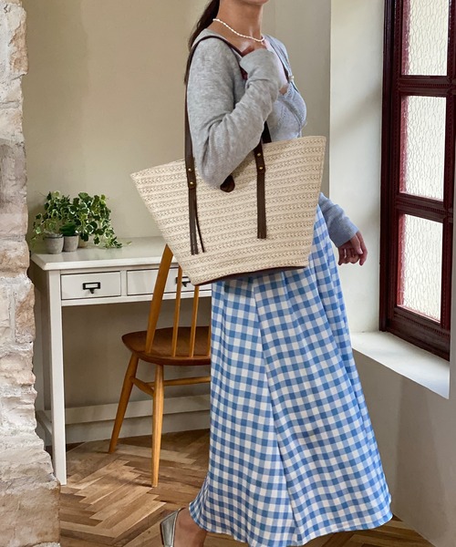 aimoha(アイモハ)の「青白チェック柄スカート(スカート・レディース・ブルー・LARGE/MEDIUM/SMALL)」の7枚目の写真