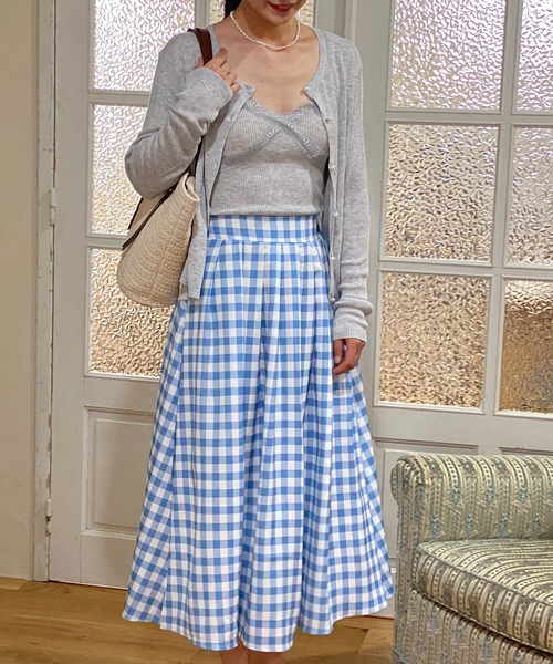 aimoha(アイモハ)の「青白チェック柄スカート(スカート・レディース・ブルー・LARGE/MEDIUM/SMALL)」の13枚目の写真