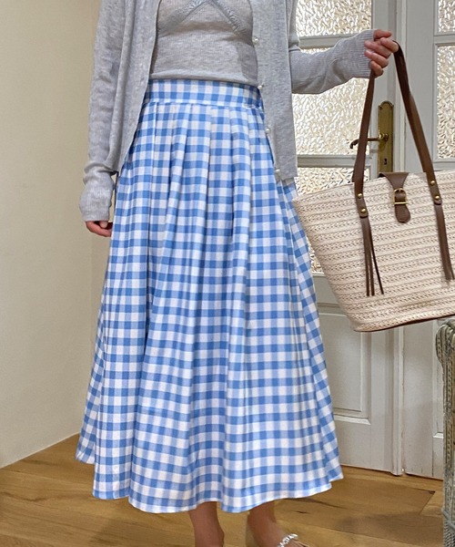 aimoha(アイモハ)の「青白チェック柄スカート(スカート・レディース・ブルー・LARGE/MEDIUM/SMALL)」の17枚目の写真