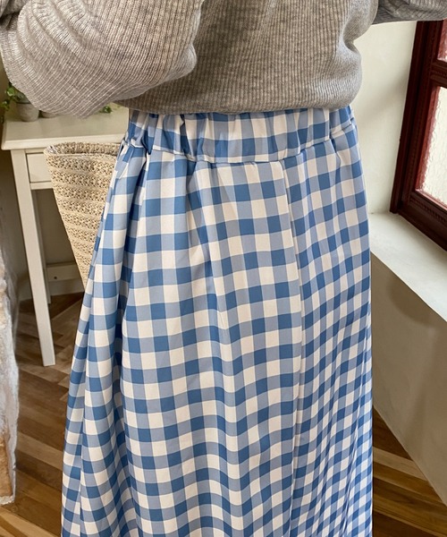 aimoha(アイモハ)の「青白チェック柄スカート(スカート・レディース・ブルー・LARGE/MEDIUM/SMALL)」の20枚目の写真