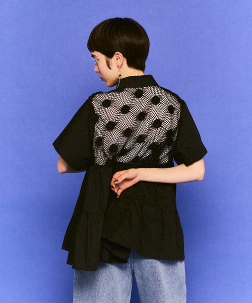 manana suerte（マニャーナスエルテ）の「DOTメッシュティアードブラウス（シャツ/ブラウス・レディース・ホワイト/ブラック・FREE）」の13枚目の写真