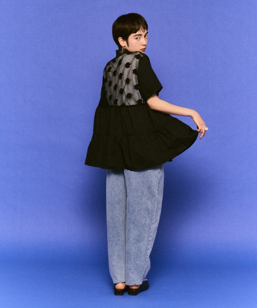 manana suerte（マニャーナスエルテ）の「DOTメッシュティアードブラウス（シャツ/ブラウス・レディース・ホワイト/ブラック・FREE）」の21枚目の写真