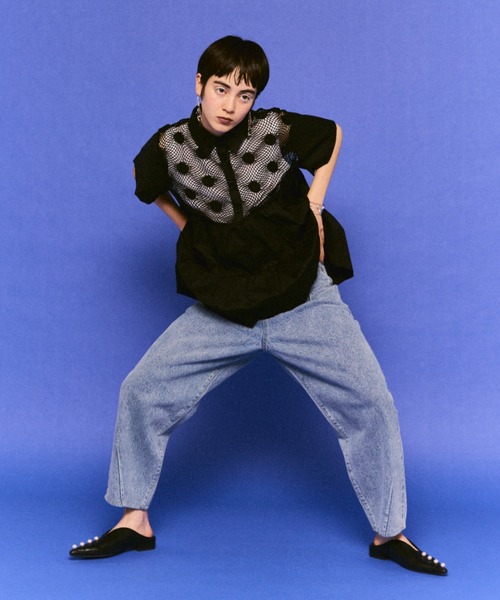 manana suerte（マニャーナスエルテ）の「DOTメッシュティアードブラウス（シャツ/ブラウス・レディース・ホワイト/ブラック・FREE）」の18枚目の写真