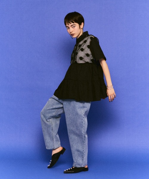 manana suerte（マニャーナスエルテ）の「DOTメッシュティアードブラウス（シャツ/ブラウス・レディース・ホワイト/ブラック・FREE）」の20枚目の写真