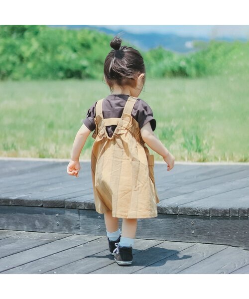 p.premier（ピードットプルミエ）の「先染めストライプワンピース&トップスセット（ワンピース・キッズ・ブラウン/レッド/グリーン・110/120/80/130/140/90/100）」の9枚目の写真