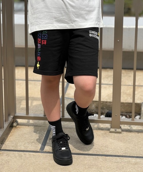 Mark Gonzales(マーク・ゴンザレス)の「MARK GONZALES ART WORK/マークゴンザレス【web限定】マルチカラーロゴスウェットショーツ(スウェットパンツ・メンズ・ブラック/グレー・X-LARGE/LARGE/MEDIUM)」の4枚目の写真