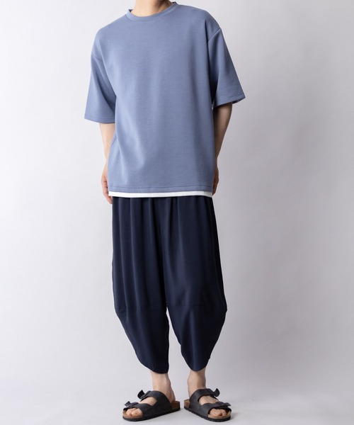 URBAN COLLECTION(アーバンコレクション)の「AIR SMOOSY ショートスリーブTee(Tシャツ/カットソー・メンズ・ブルー/グレイッシュベージュ/ホワイト/チャコールグレー・S/M/L/XL)」の6枚目の写真