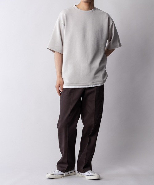 URBAN COLLECTION(アーバンコレクション)の「AIR SMOOSY ショートスリーブTee(Tシャツ/カットソー・メンズ・ブルー/グレイッシュベージュ/ホワイト/チャコールグレー・S/M/L/XL)」の7枚目の写真