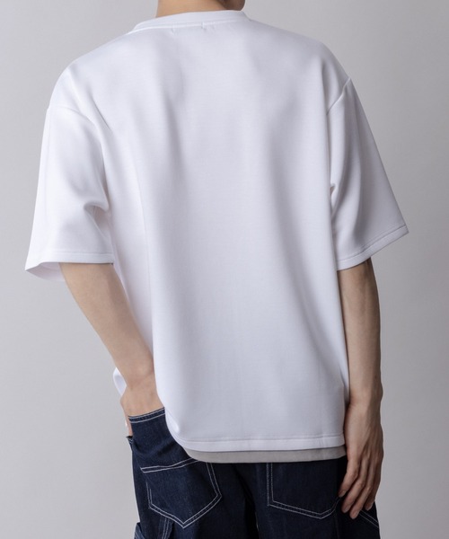 URBAN COLLECTION(アーバンコレクション)の「AIR SMOOSY ショートスリーブTee(Tシャツ/カットソー・メンズ・ブルー/グレイッシュベージュ/ホワイト/チャコールグレー・S/M/L/XL)」の9枚目の写真
