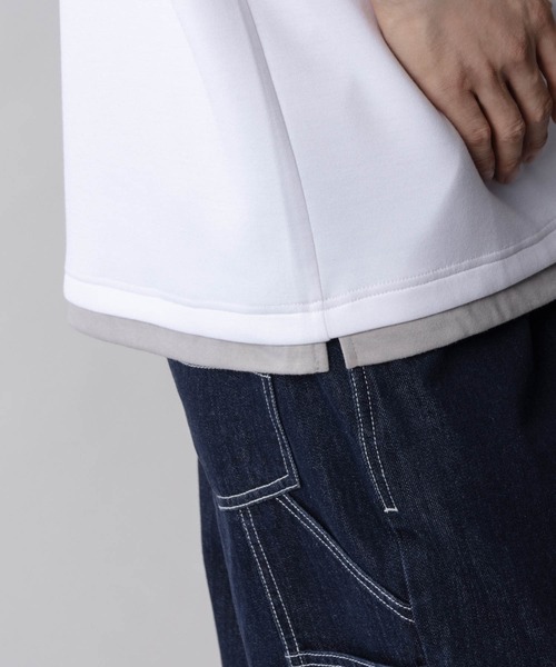 URBAN COLLECTION(アーバンコレクション)の「AIR SMOOSY ショートスリーブTee(Tシャツ/カットソー・メンズ・ブルー/グレイッシュベージュ/ホワイト/チャコールグレー・S/M/L/XL)」の11枚目の写真