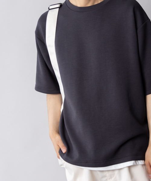 URBAN COLLECTION(アーバンコレクション)の「AIR SMOOSY ショートスリーブTee(Tシャツ/カットソー・メンズ・ブルー/グレイッシュベージュ/ホワイト/チャコールグレー・S/M/L/XL)」の14枚目の写真