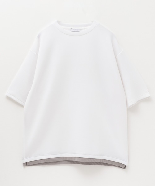 URBAN COLLECTION(アーバンコレクション)の「AIR SMOOSY ショートスリーブTee(Tシャツ/カットソー・メンズ・ブルー/グレイッシュベージュ/ホワイト/チャコールグレー・S/M/L/XL)」の17枚目の写真
