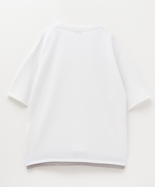 URBAN COLLECTION(アーバンコレクション)の「AIR SMOOSY ショートスリーブTee(Tシャツ/カットソー・メンズ・ブルー/グレイッシュベージュ/ホワイト/チャコールグレー・S/M/L/XL)」の18枚目の写真