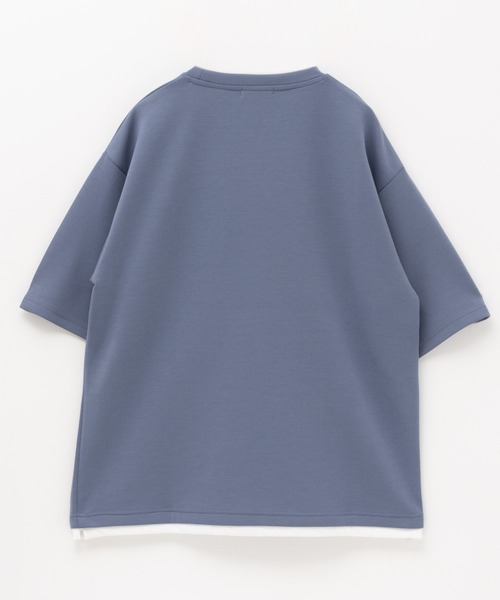 URBAN COLLECTION(アーバンコレクション)の「AIR SMOOSY ショートスリーブTee(Tシャツ/カットソー・メンズ・ブルー/グレイッシュベージュ/ホワイト/チャコールグレー・S/M/L/XL)」の22枚目の写真