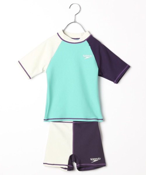 Speedo（スピード）の「[UVカット機能付き]【Speedo】セパレート水着（KIDS）（水着・キッズ・ブルー/グリーン/ブラウン・120cm/110cm/100cm）」の3枚目の写真