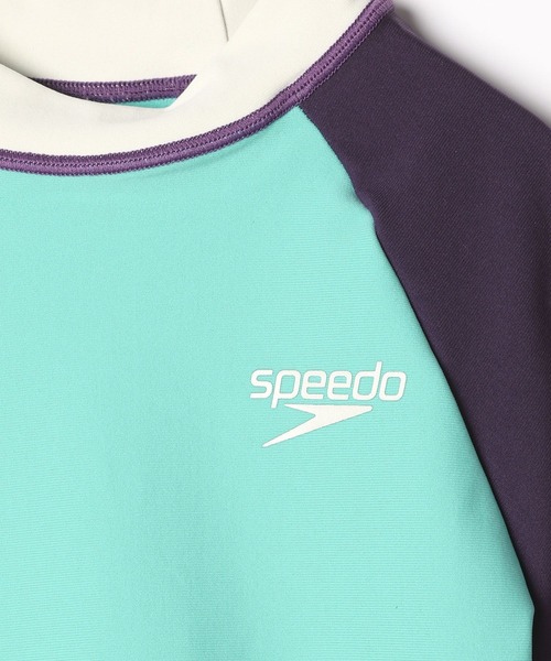 Speedo（スピード）の「[UVカット機能付き]【Speedo】セパレート水着（KIDS）（水着・キッズ・ブルー/グリーン/ブラウン・120cm/110cm/100cm）」の9枚目の写真